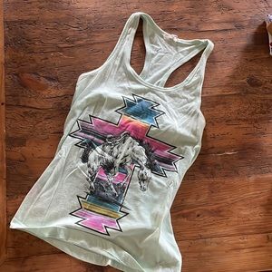 Racerback western graphic tee